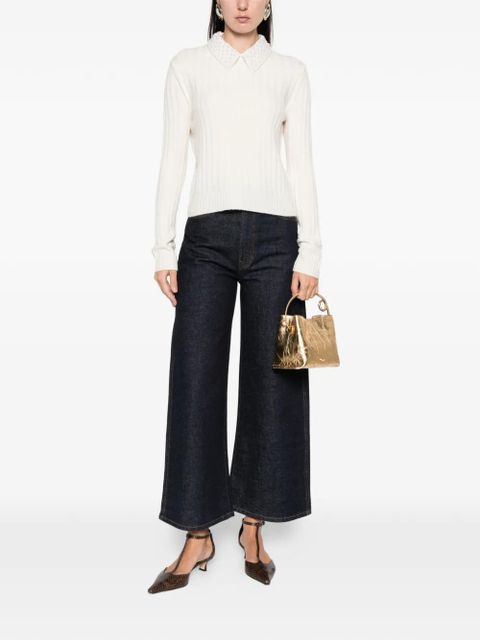 Maje beaded-collar sweater - White - zdjęcie produktu nr 2