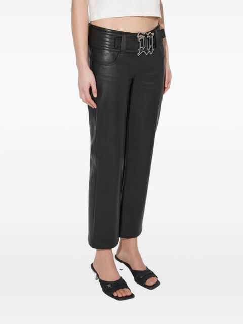 MISBHV logo-buckle trousers - Black