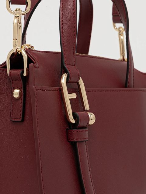 Furla torebka skórzana kolor bordowy WB01337.BX2045.0053S