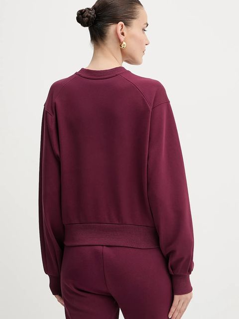 Armani Exchange bluza bawełniana damska kolor bordowy z nadrukiem XW000747 AF16114