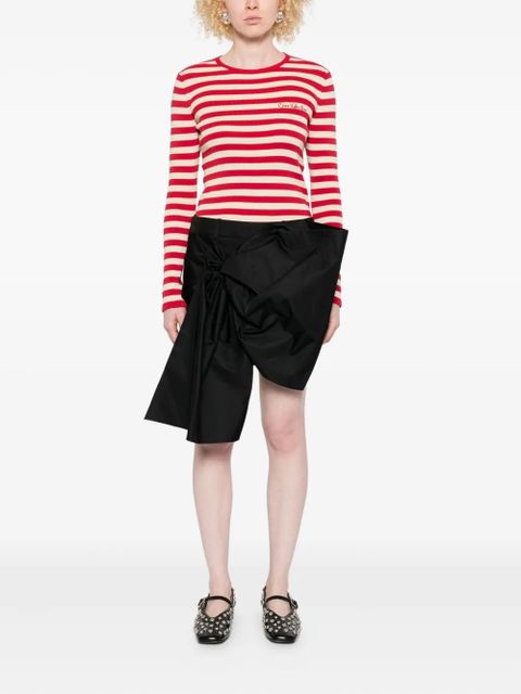 Valentino Garavani striped long-sleeve top - Red - zdjęcie produktu nr 2