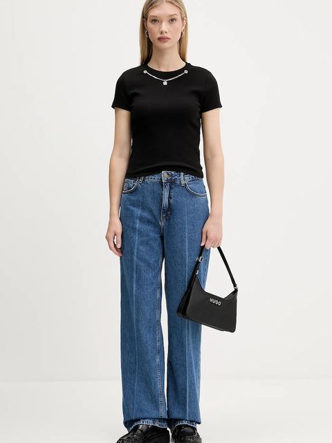 HUGO t-shirt damski kolor czarny 50549392 - zdjęcie produktu nr 2