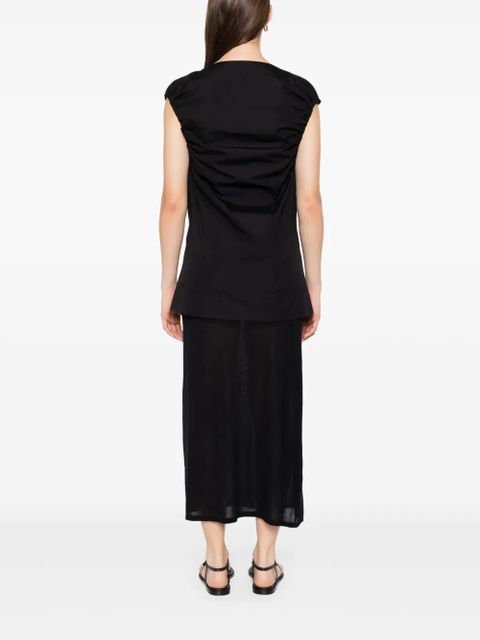 TOTEME gathered top - Black