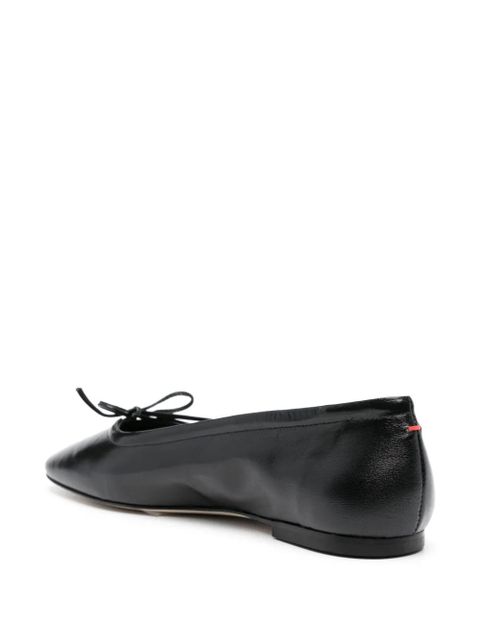 Aeyde Delfina leather ballerina shoes - Black