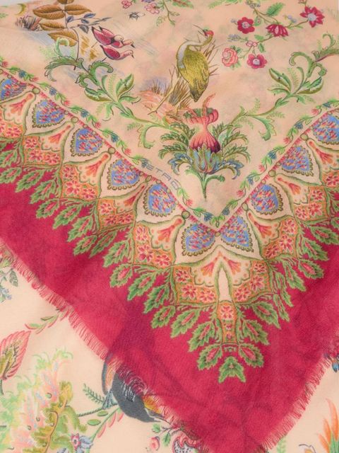 ETRO flora-fauna motif shawl - Neutrals