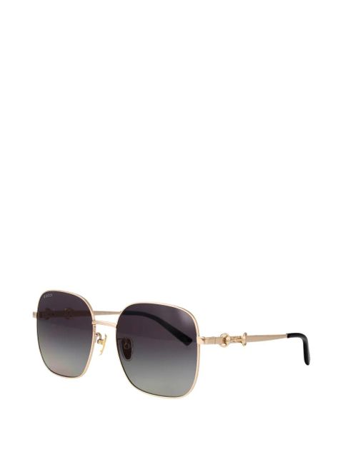 Gucci Eyewear Horsebit square-frame sunglasses - Gold - zdjęcie produktu nr 2