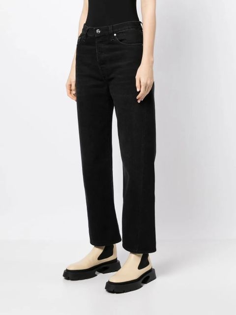 TOTEME twisted seam wide-leg jeans - Black