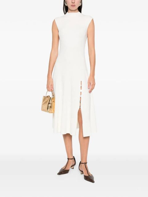 Maje Amour ribbed-knitted midi dress - White - zdjęcie produktu nr 2