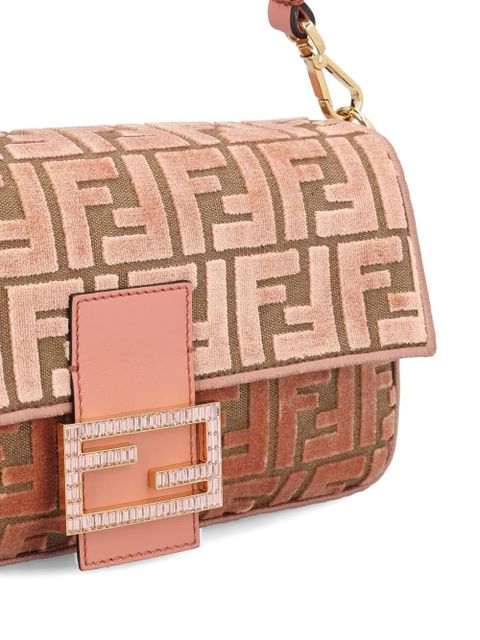 FENDI medium Baguette FF-jacquard shoulder bag - Pink - zdjęcie produktu nr 2