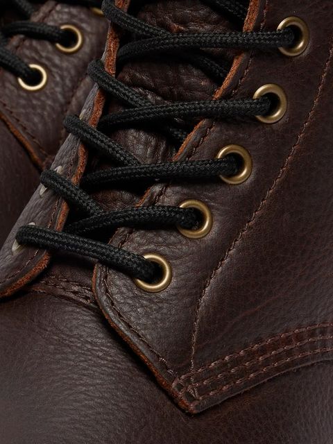 Dr. Martens workery skórzane 1460 Pascal Warm Lined damskie kolor brązowy na platformie DM31873201