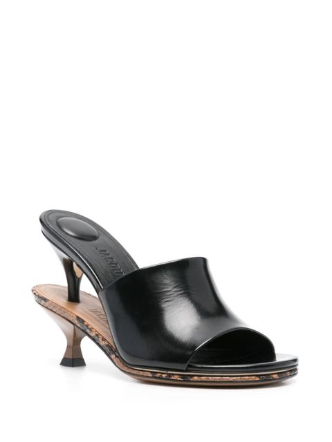 Jacquemus 110mm Les Doubles mules - Black - zdjęcie produktu nr 2