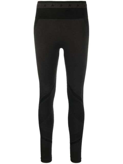 Golden Goose logo-embellished panelled leggings - Black - zdjęcie produktu nr 1