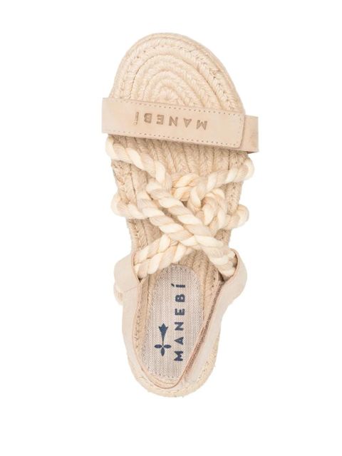 Manebi braided flat sandals - Neutrals