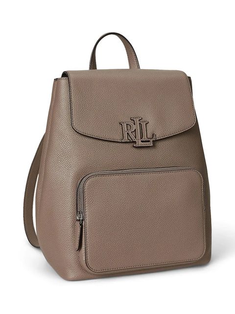 Lauren Ralph Lauren plecak skórzany damski kolor brązowy duży gładki 431969355