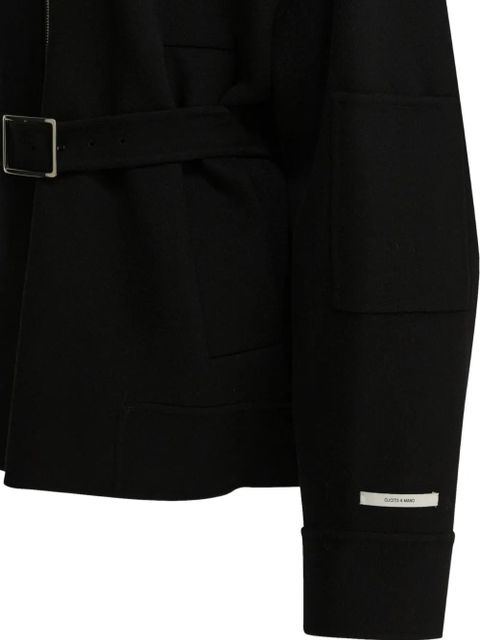 Max Mara belted zip-up jacket - Black