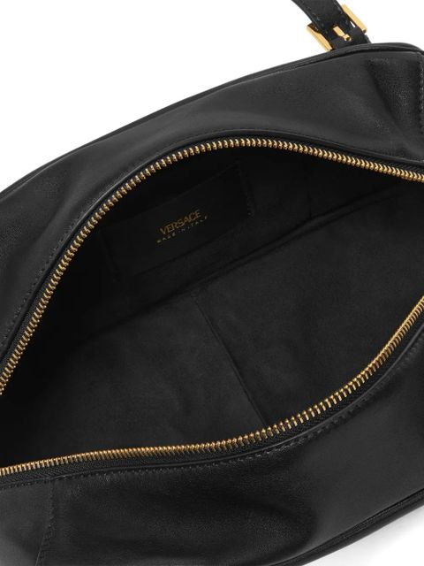 Versace logo-plaque shoulder bag - Black