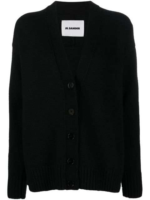 Jil Sander V-neck button-fastening cardigan - Black - zdjęcie produktu nr 1