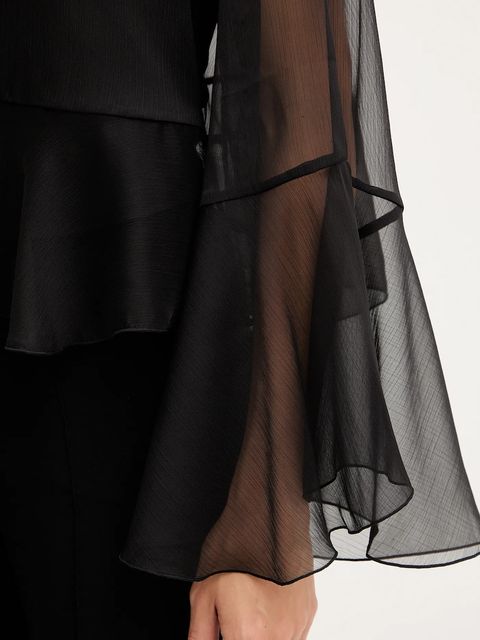 Twinset bluzka damska kolor czarny gładka 252AT2213