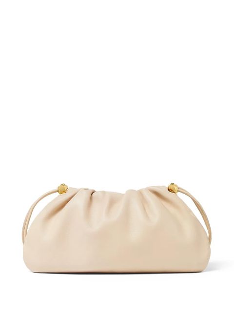 Versace mini Tag logo clutch bag - Neutrals
