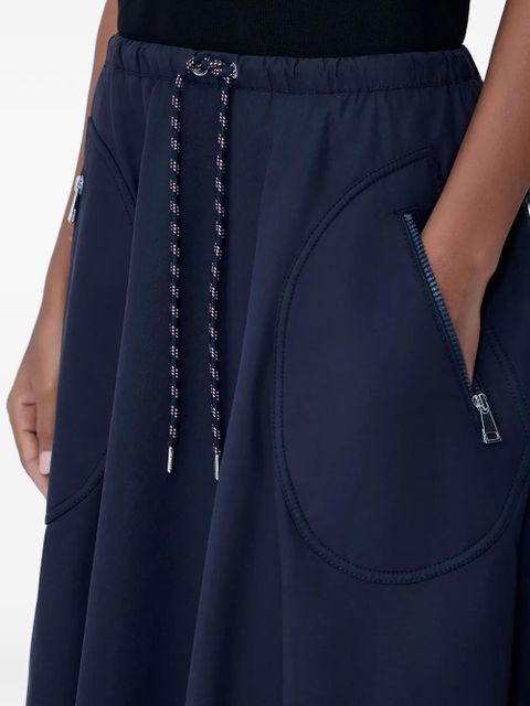 Moncler drawstring A-line skirt - Blue