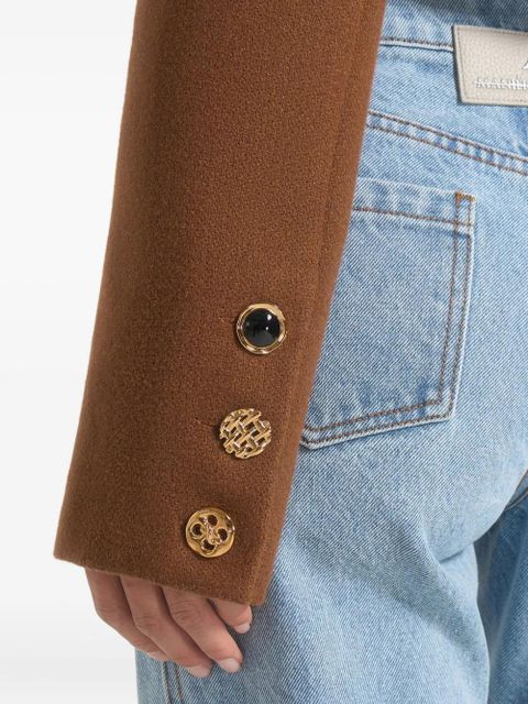 Manière De Voir Evana stand-collar button jacket - Brown