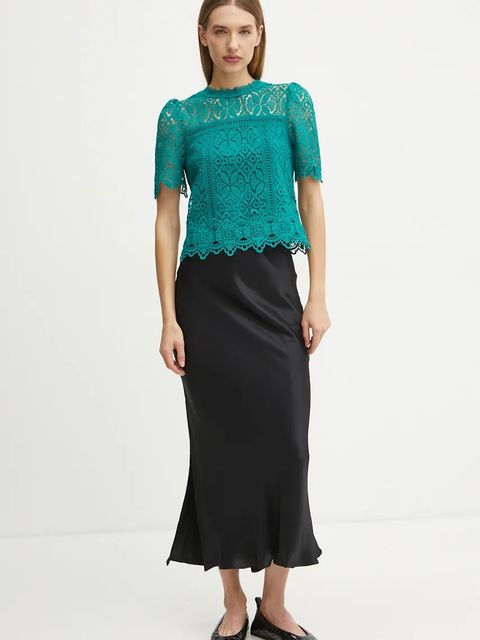 Morgan bluzka ORMAY damska kolor zielony gładka ORMAY