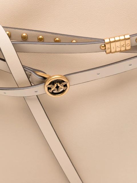 PINKO studded shoulder bag - Neutrals