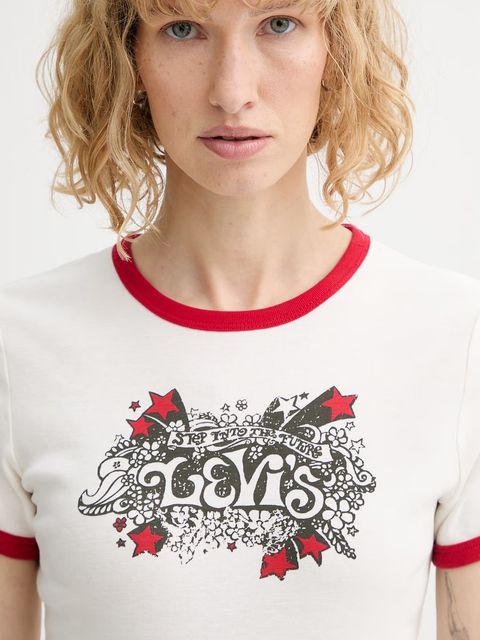 Levi's t-shirt bawełniany GRAPHIC RINGER RICKIE
