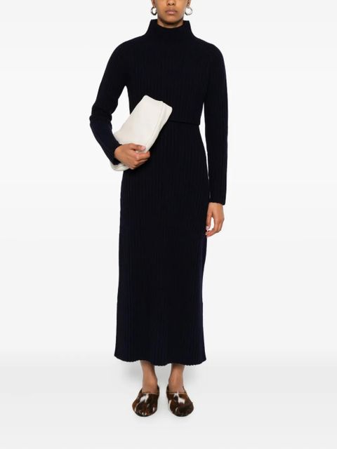 Maje ribbed high-neck dress - Blue - zdjęcie produktu nr 2