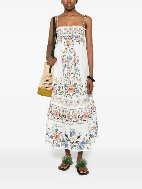 FARM Rio FARM RIO STITCHED GARDEN OFF-WHITE LONG DRESS - zdjęcie produktu nr 2