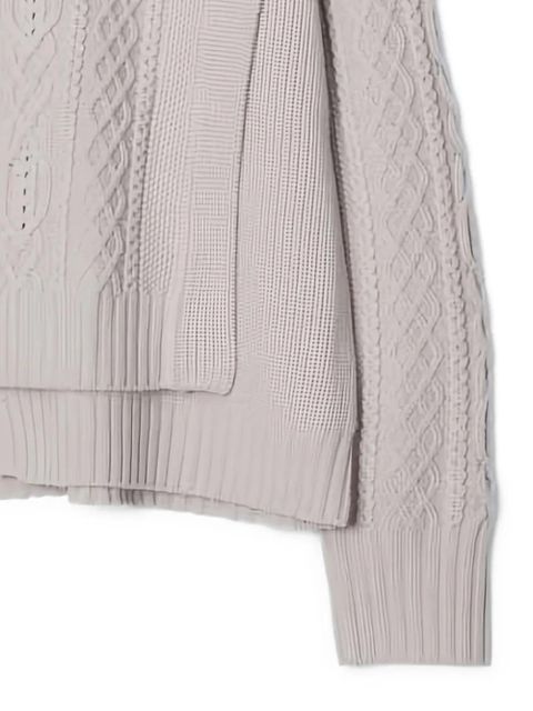 3.1 Phillip Lim cable-knit panelled sweater - Neutrals - zdjęcie produktu nr 2