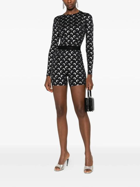 Marine Serre moon-print top - Black