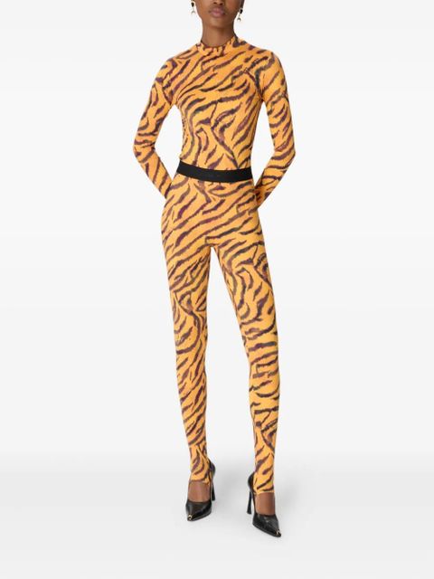 Marine Serre tiger-print turtleneck top - Orange - zdjęcie produktu nr 2