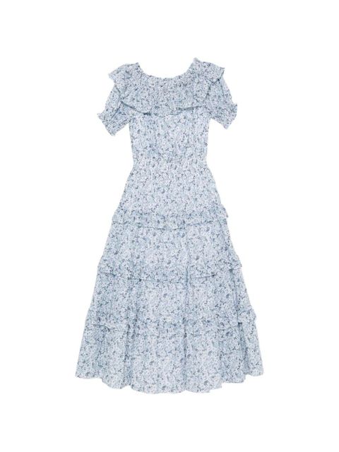 Lauren Ralph Lauren floral-print ruffled dress - White - zdjęcie produktu nr 1