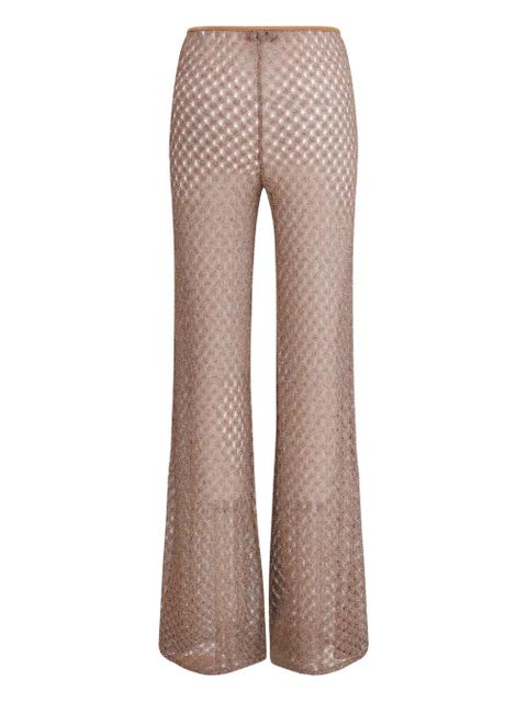 Missoni openwork flared trousers - Brown - zdjęcie produktu nr 1