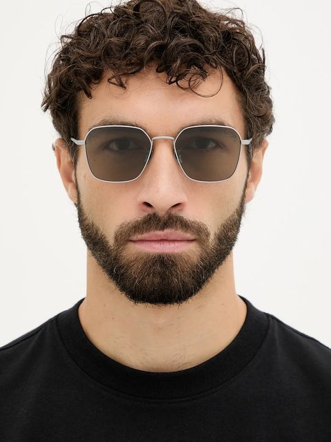 Bottega Veneta okulary przeciwsłoneczne kolor srebrny BV1422SA