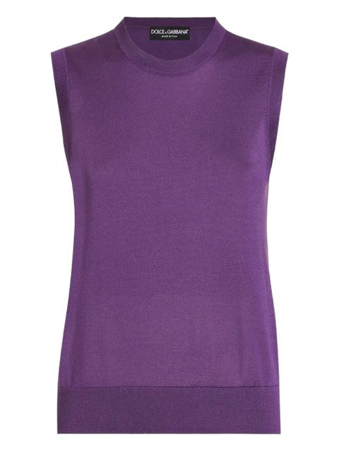 Dolce & Gabbana silk tank top - Purple - zdjęcie produktu nr 1