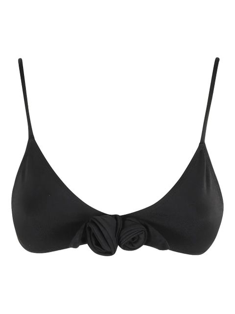 Coperni floral-appliqué bikini top - Black - zdjęcie produktu nr 1