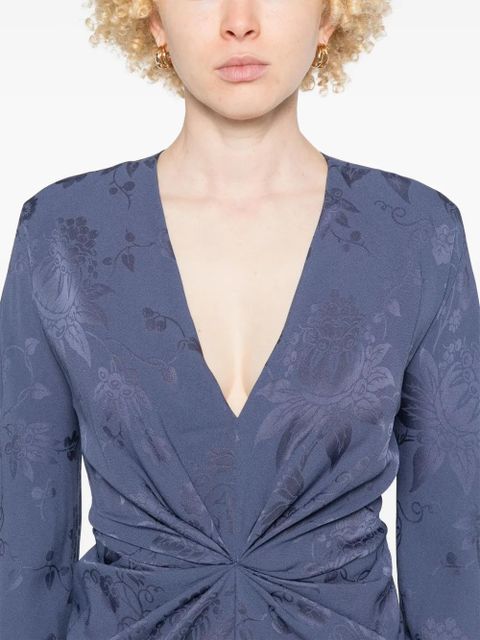 ETRO jacquard midi dress - Blue