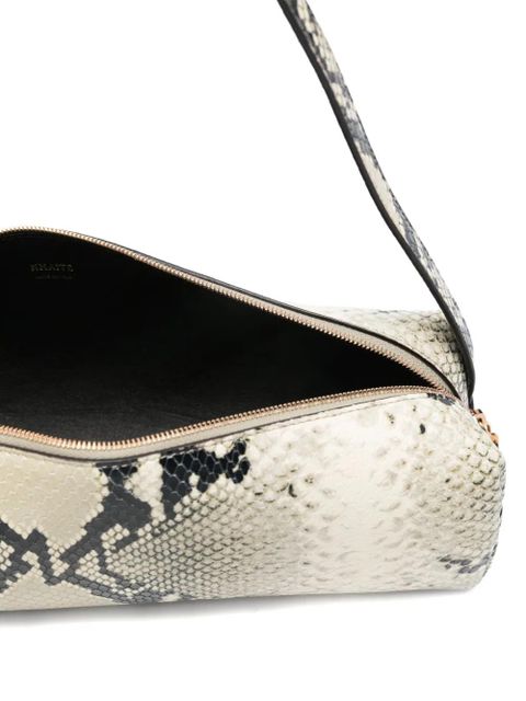 KHAITE snakeskin cylindrical shoulder bag - Neutrals