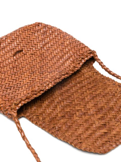 DRAGON DIFFUSION woven flap bag - Brown