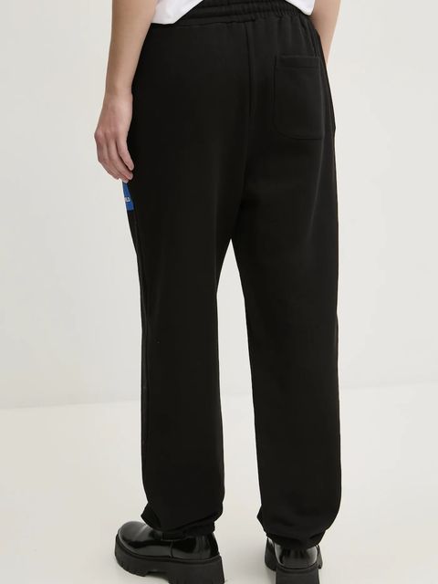 Karl Lagerfeld Jeans spodnie dresowe bawełniane kolor czarny z nadrukiem A1W10004