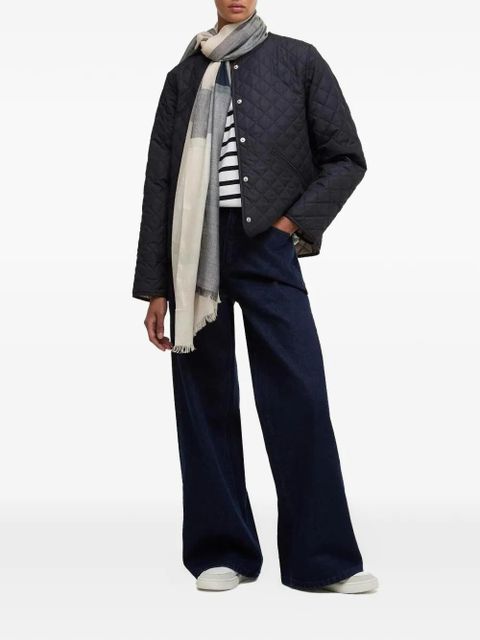 Barbour Maisy tartan-pattern scarf - Neutrals