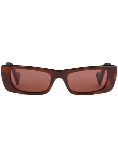 Gucci Eyewear rectangular-frame sunglasses - Brown
