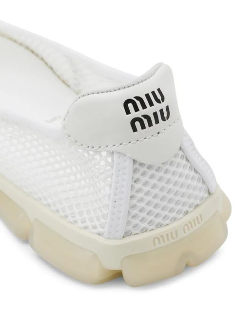 Miu Miu mesh ballet flats - White