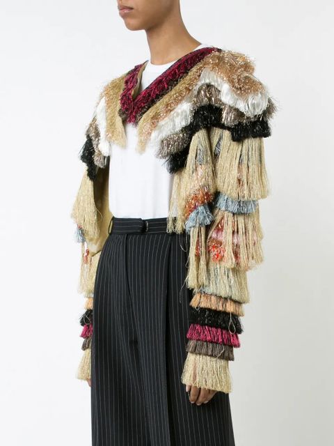 Vivienne Westwood metallic fringed cropped jacket