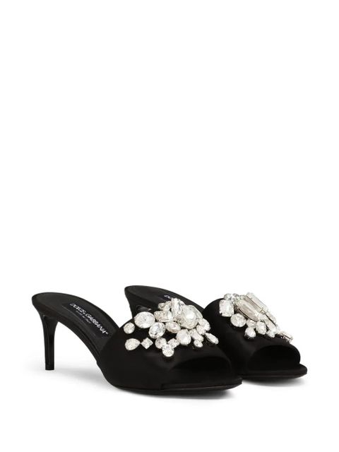 Dolce & Gabbana 60mm crystal-embellished mules - Black