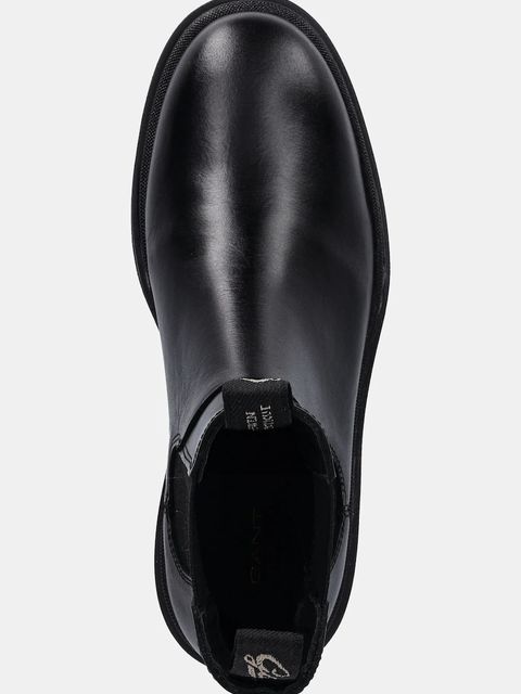 Gant sztyblety skórzane Wootlynne damskie kolor czarny na płaskim obcasie 31551081