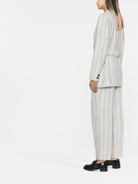 GANNI striped suiting jacket - Grey