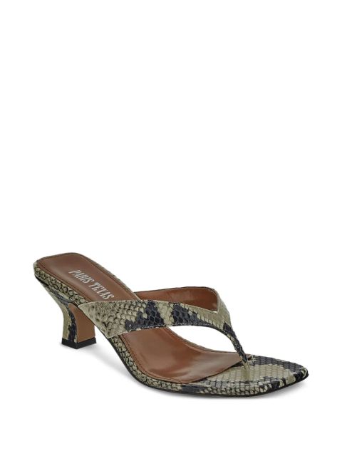 Paris Texas snakeskin mules - Neutrals